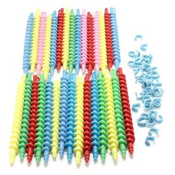 25Pcs Plastic Styling Hairdressing Spiral Hair Perm Rod Long Short Size